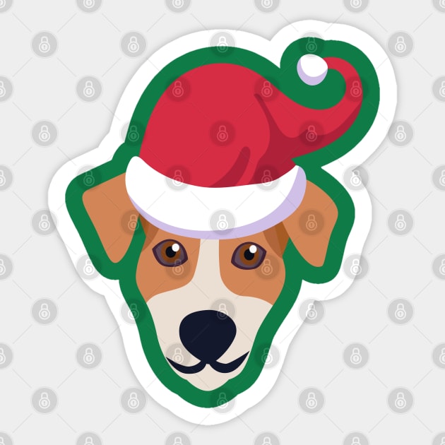 Funny Jack Russell Terrier Dog Christmas 2020 Dog Lover Christmas Sticker by cuffiz